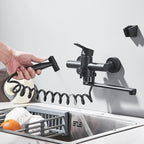 Wall-Mounted 360° Swivel Pull-Out Spray Mixer Tap