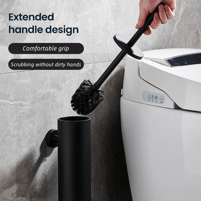 Wall-Mounted Leak-Proof Stainless Steel Toilet Brush