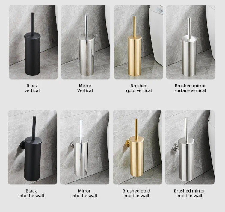 Wall-Mounted Leak-Proof Stainless Steel Toilet Brush