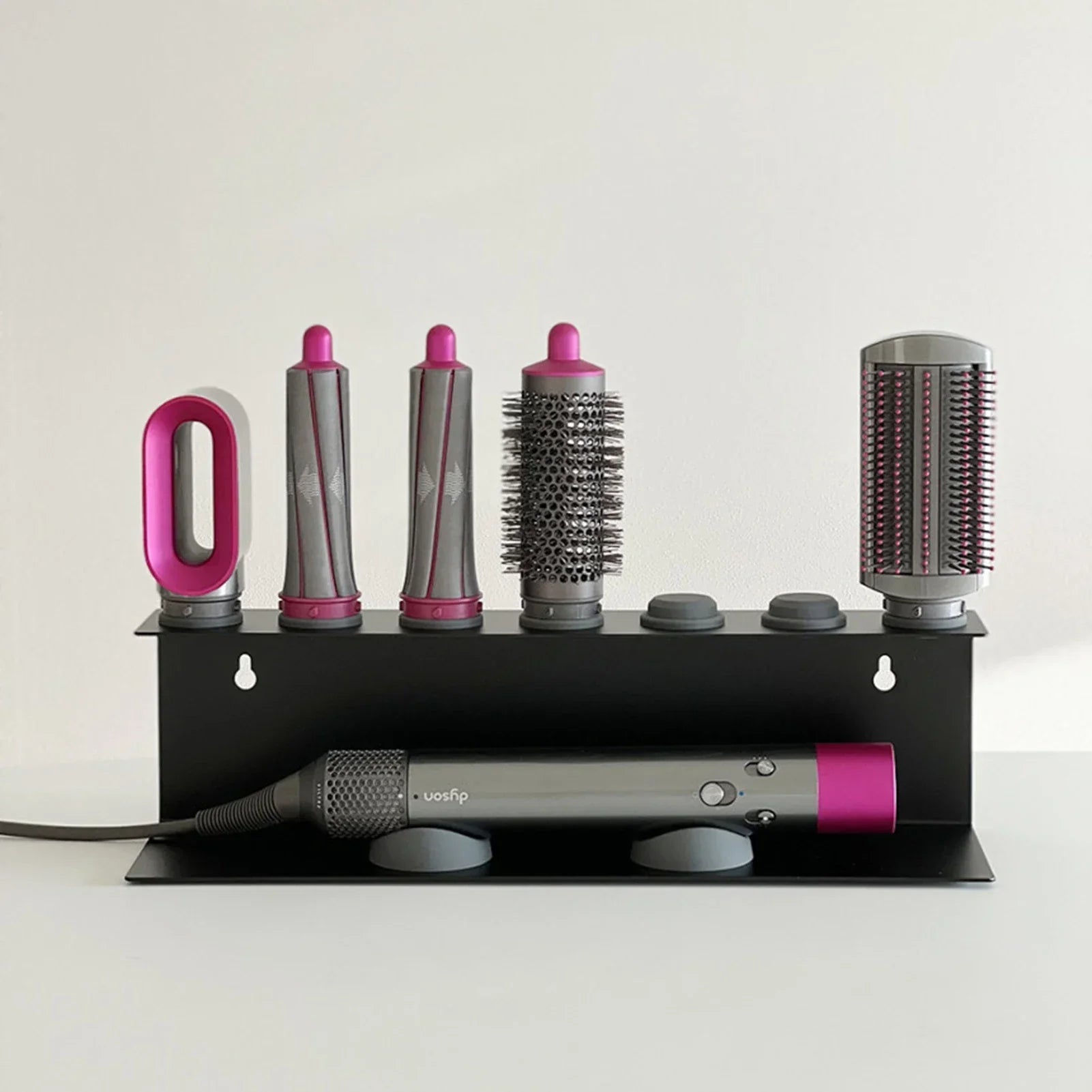 Wall-Mounted Rust-Resistant Carbon Steel Hair Tool Organizer