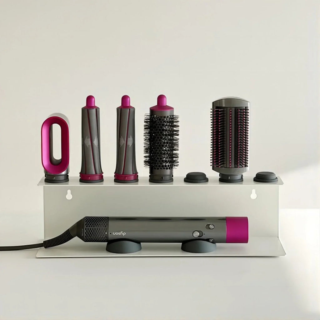 Wall-Mounted Rust-Resistant Carbon Steel Hair Tool Organizer