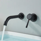 Wall-Mounted Solid Brass 360° Rotating Basin Faucet