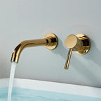 Wall-Mounted Solid Brass 360° Rotating Basin Faucet