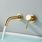 Wall-Mounted Solid Brass 360° Rotating Basin Faucet
