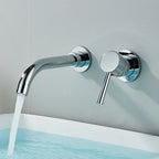 Wall-Mounted Solid Brass 360° Rotating Basin Faucet
