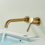 Wall-Mounted Solid Brass 360° Rotating Basin Faucet