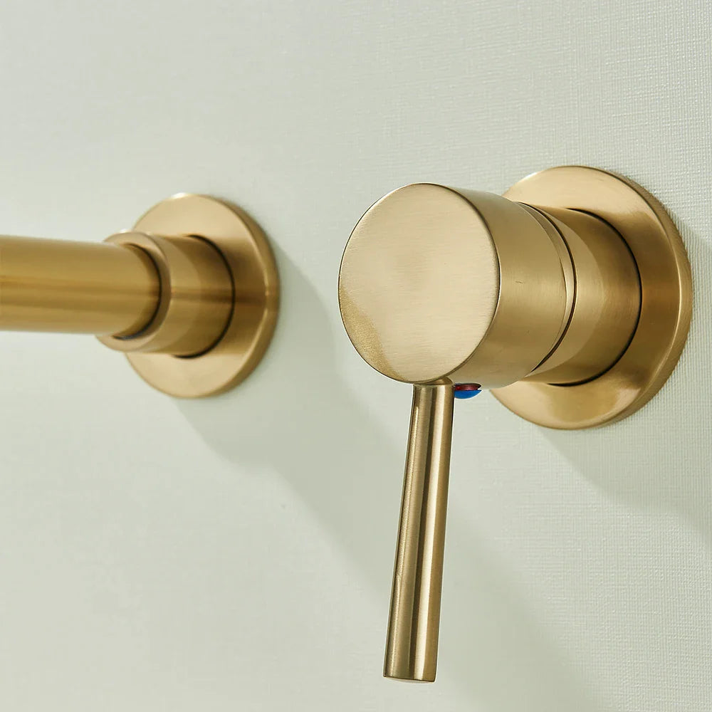 Wall-Mounted Solid Brass 360° Rotating Basin Faucet