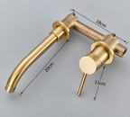 Wall-Mounted Solid Brass 360° Rotating Basin Faucet