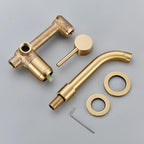 Wall-Mounted Solid Brass 360° Rotating Basin Faucet