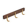 Walnut Wood Wall-Mounted Towel & Coat Rack (3 Hooks)