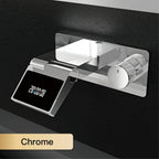 Water-Powered LED Solid Brass Wall-Mounted Bathroom Faucet