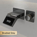 Water-Powered LED Solid Brass Wall-Mounted Bathroom Faucet