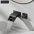 Water-Powered LED Solid Brass Wall-Mounted Bathroom Faucet