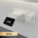 Water-Powered LED Solid Brass Wall-Mounted Bathroom Faucet