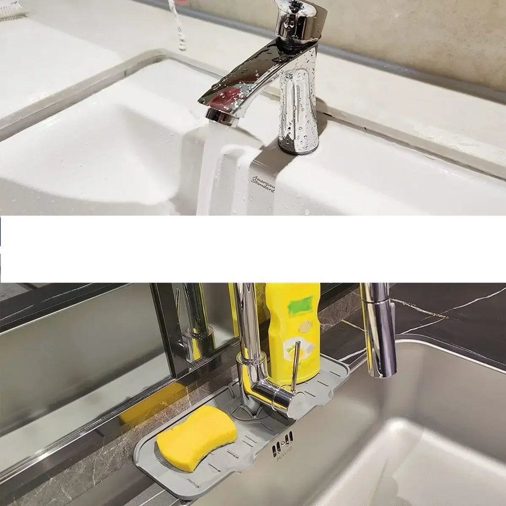 Water-Repellent Non-Slip Silicone Faucet & Sink Mat