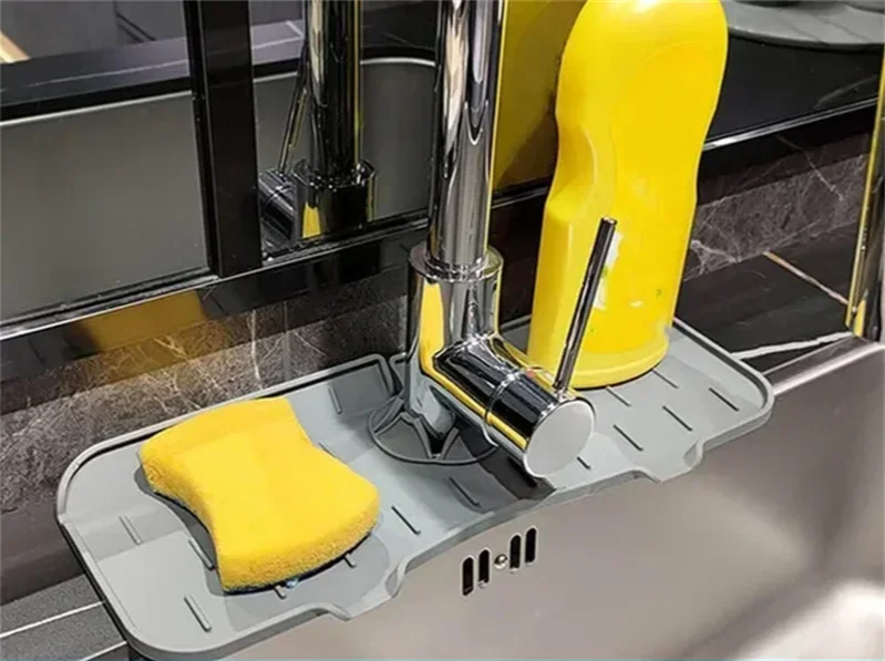 Water-Repellent Non-Slip Silicone Faucet & Sink Mat
