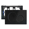 Water-Saving Dual-Flush Matte Black Toilet Push Plate (Includes Mounting Frame & Actuator)