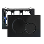 Water-Saving Dual-Flush Matte Black Toilet Push Plate (Includes Mounting Frame & Actuator)