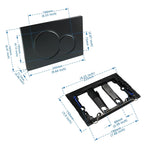 Water-Saving Dual-Flush Matte Black Toilet Push Plate (Includes Mounting Frame & Actuator)