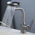 Waterfall 4-Mode Stainless Steel Bathroom Faucet