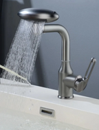 Waterfall 4-Mode Stainless Steel Bathroom Faucet