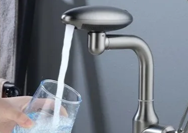 Waterfall 4-Mode Stainless Steel Bathroom Faucet