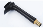 Waterfall Spout Brass Body & Ceramic Valve Basin Faucet (Single-Hole Deck-Mount)