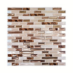 Waterproof 3D Gold Peel & Stick Wall Tile (30cm)