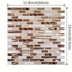 Waterproof 3D Gold Peel & Stick Wall Tile (30cm)