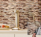 Waterproof 3D Gold Peel & Stick Wall Tile (30cm)