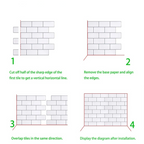 Waterproof 3D Herringbone Peel-And-Stick Wall Tile (Set of 10)