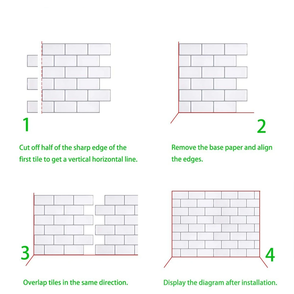 Waterproof 3D Herringbone Peel-And-Stick Wall Tile (Set of 10)