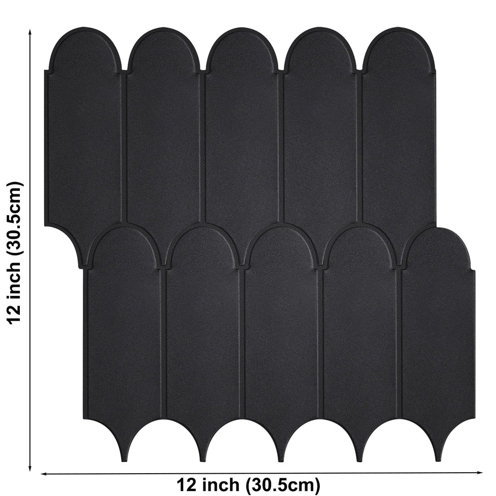 Waterproof 3D Herringbone Peel-And-Stick Wall Tile (Set of 10)