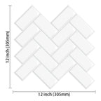 Waterproof 3D Herringbone Peel-And-Stick Wall Tile (Set of 10)