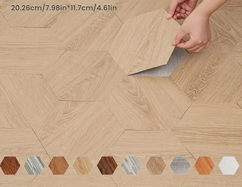 Waterproof 3D Hexagon Peel-And-Stick Tile