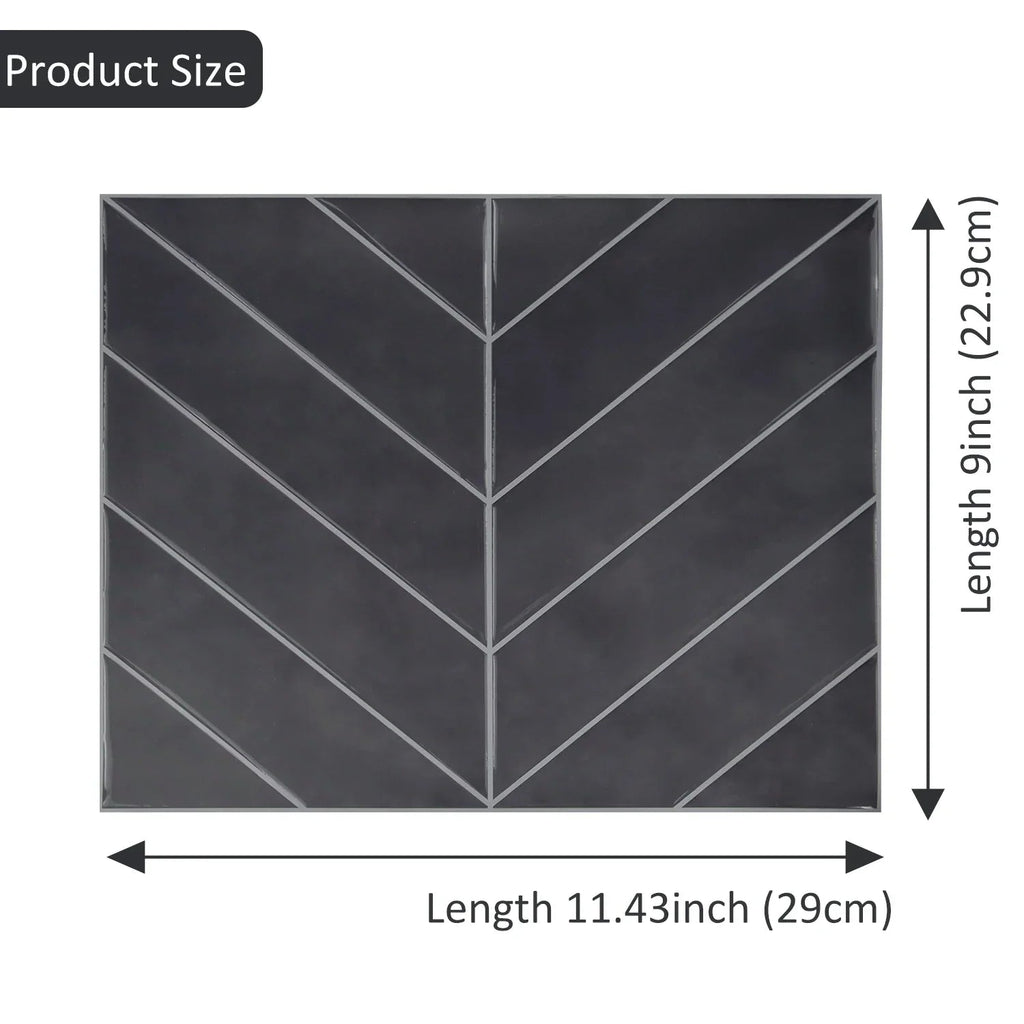 Waterproof 3D Textured Peel-And-Stick Wall Tiles (10-Sheet Pack)