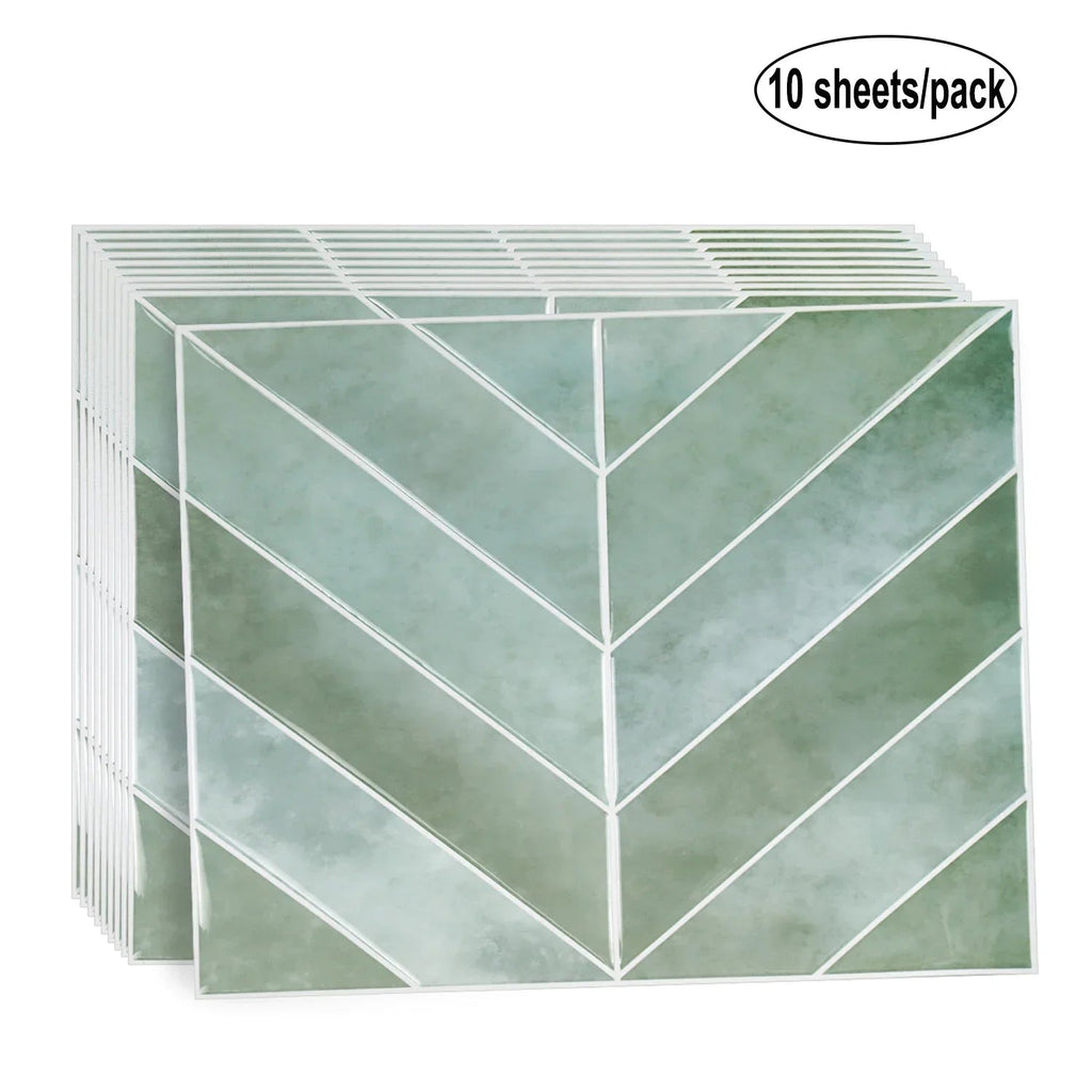Waterproof 3D Textured Peel-And-Stick Wall Tiles (10-Sheet Pack)