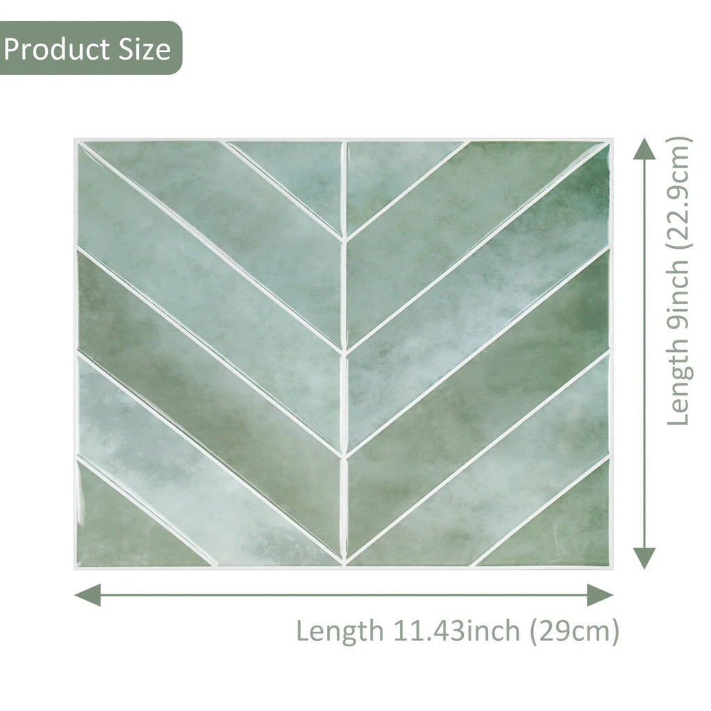 Waterproof 3D Textured Peel-And-Stick Wall Tiles (10-Sheet Pack)