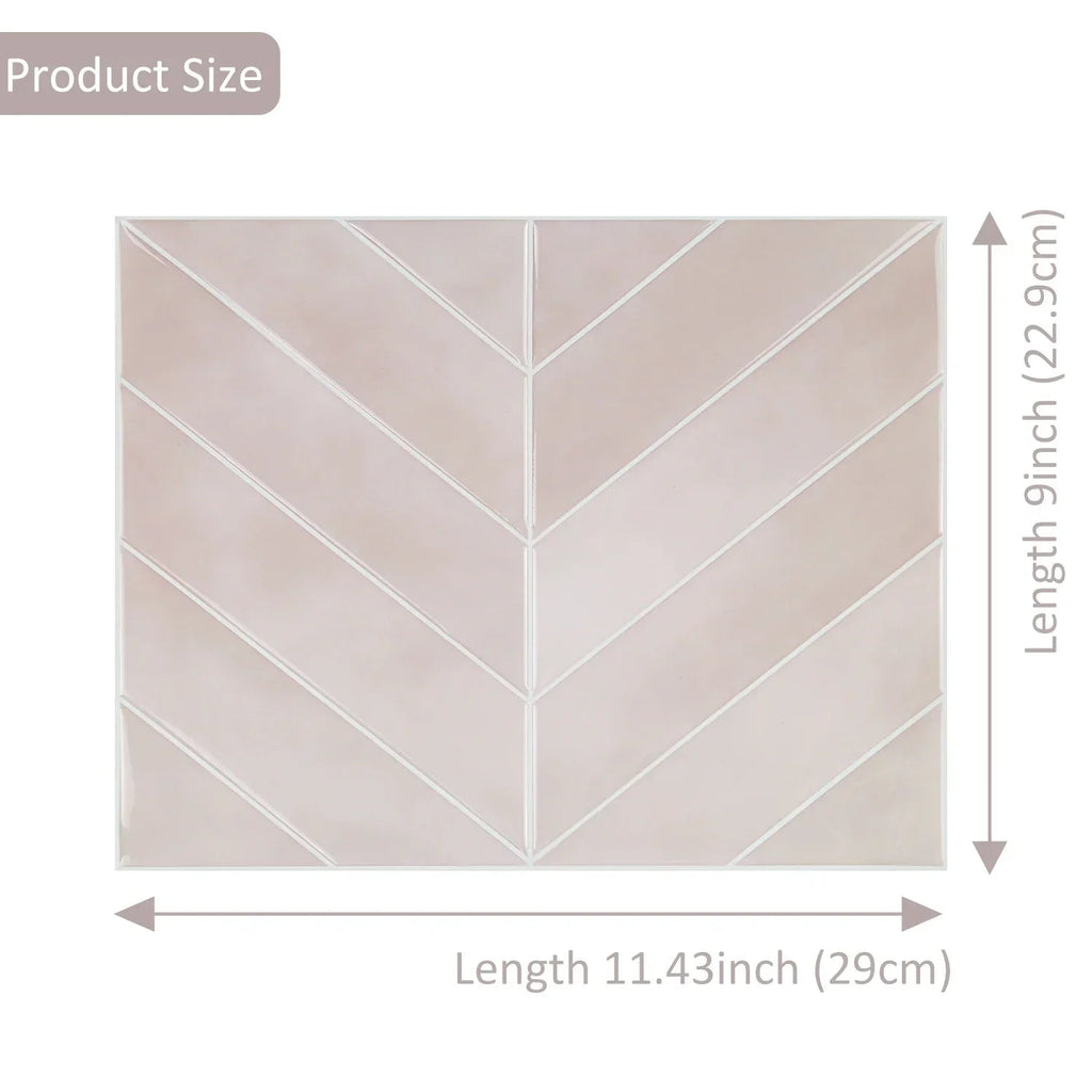 Waterproof 3D Textured Peel-And-Stick Wall Tiles (10-Sheet Pack)