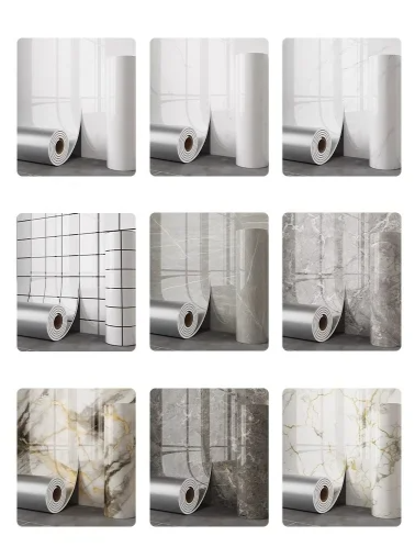 Waterproof Foam-Backed Peel & Stick Marble Wallpaper