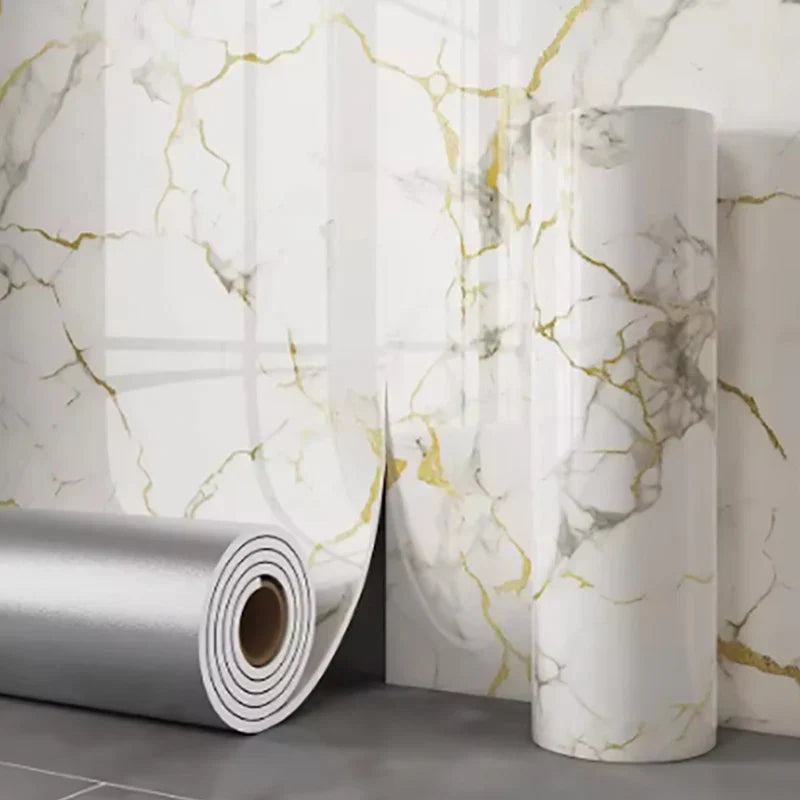 Waterproof Foam-Backed Peel & Stick Marble Wallpaper