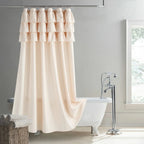 Waterproof Linen-Look Shower Curtain (Rust-Resistant Grommets)