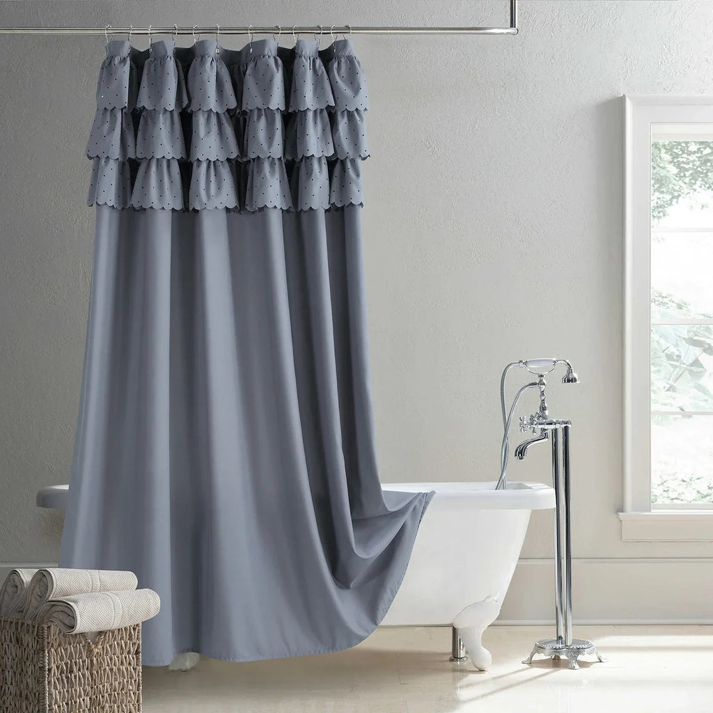 Waterproof Linen-Look Shower Curtain (Rust-Resistant Grommets)