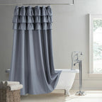 Waterproof Linen-Look Shower Curtain (Rust-Resistant Grommets)