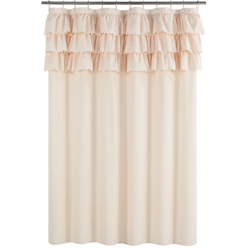 Waterproof Linen-Look Shower Curtain (Rust-Resistant Grommets)