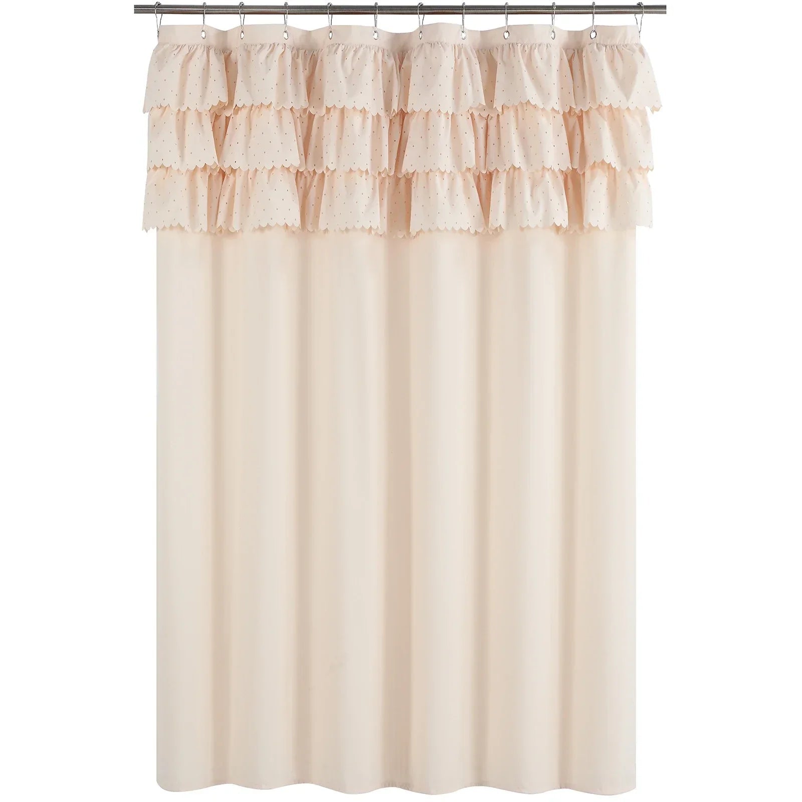 Waterproof Linen-Look Shower Curtain (Rust-Resistant Grommets)
