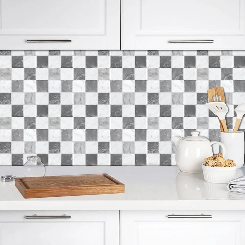 Waterproof & Oil-Resistant Peel-And-Stick 3D Backsplash Tile (9 x 9 in)