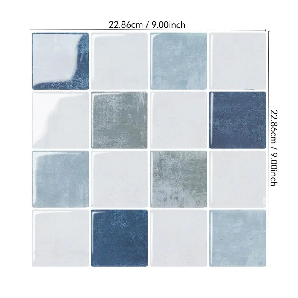 Waterproof & Oil-Resistant Peel-And-Stick 3D Backsplash Tile (9 x 9 in)