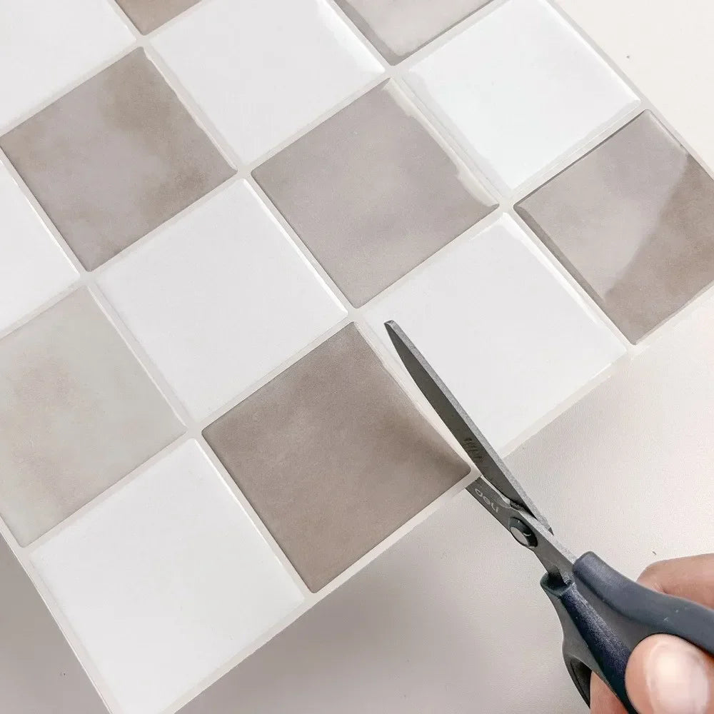 Waterproof & Oil-Resistant Peel-And-Stick 3D Backsplash Tile (9 x 9 in)