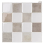 Waterproof & Oil-Resistant Peel-And-Stick 3D Backsplash Tile (9 x 9 in)